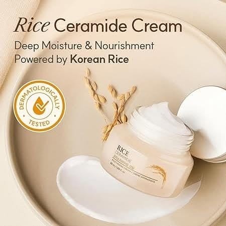 The face shop rice & ceramide moisturizing cream - 50m